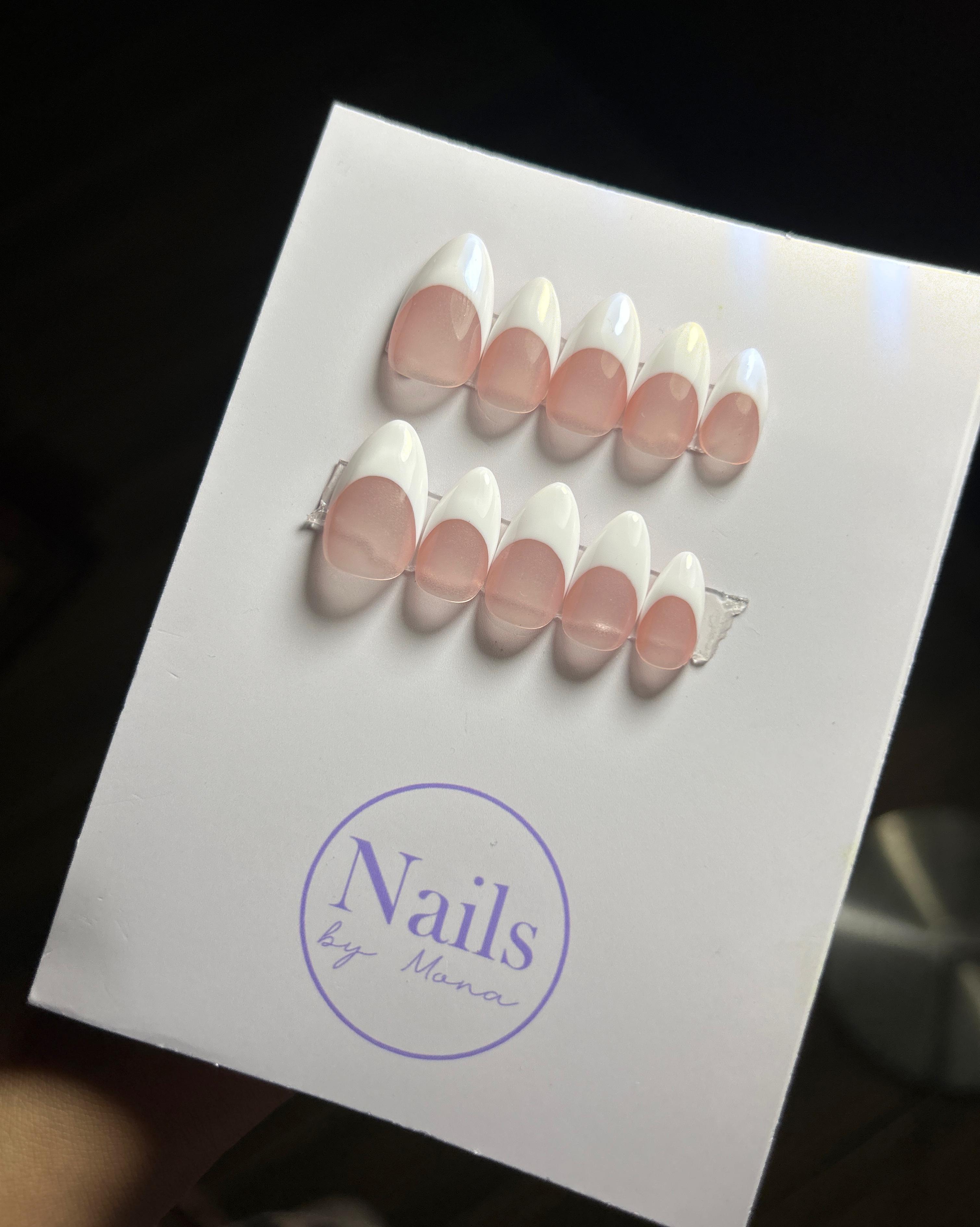 Almond french  — Everyday tier custom-fit press-on nails