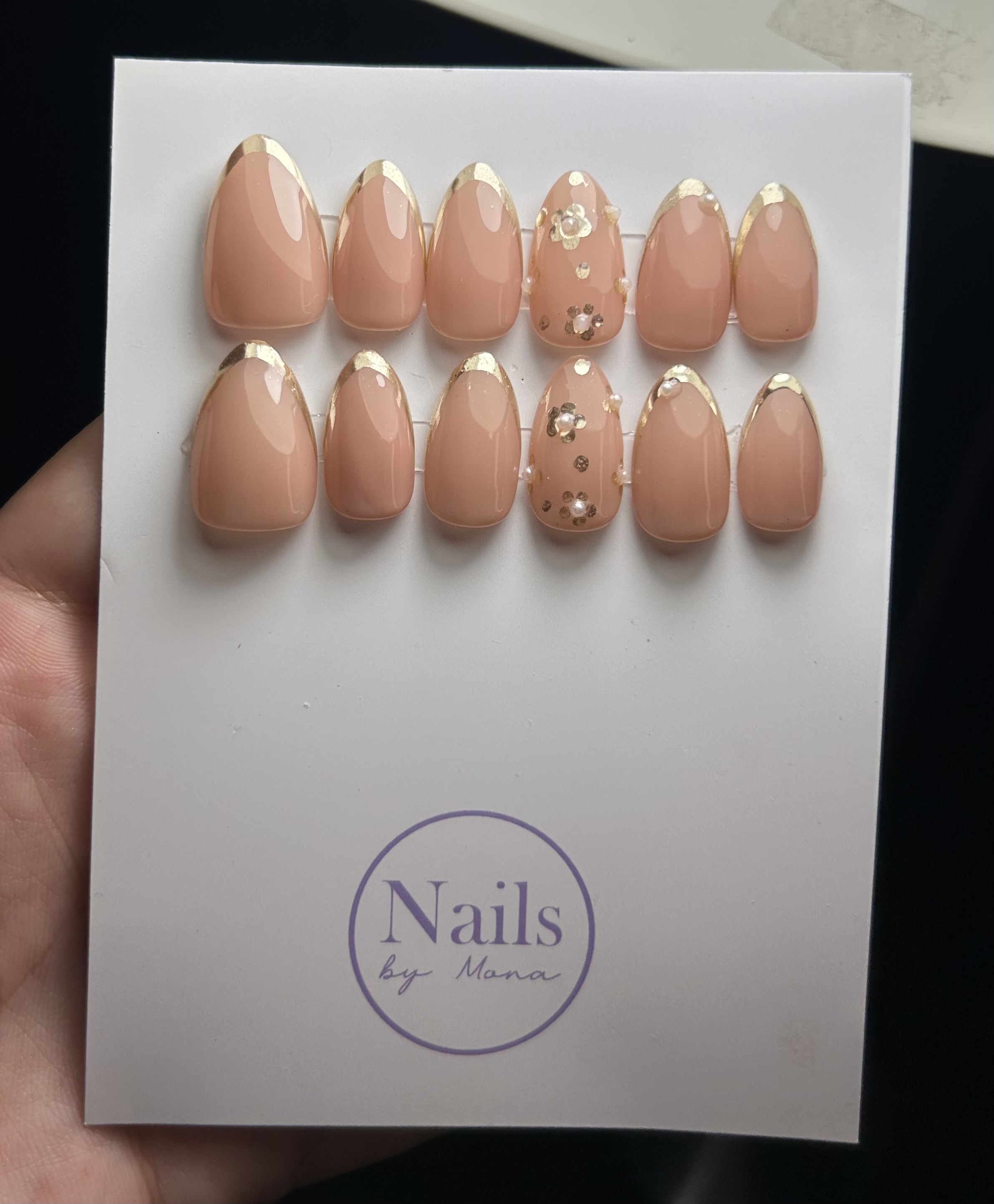 Chrome nails — Glam tier custom-fit press-on nails